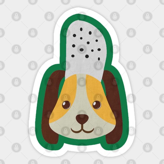 Dog with croc on head sticker outlet